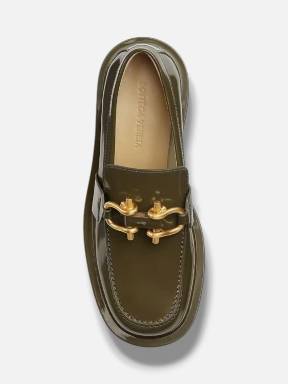 Bottega Veneta Women's Green Monsieur Leather Loafers Shoes Size EU:39 US:9 - Picture 2 of 3